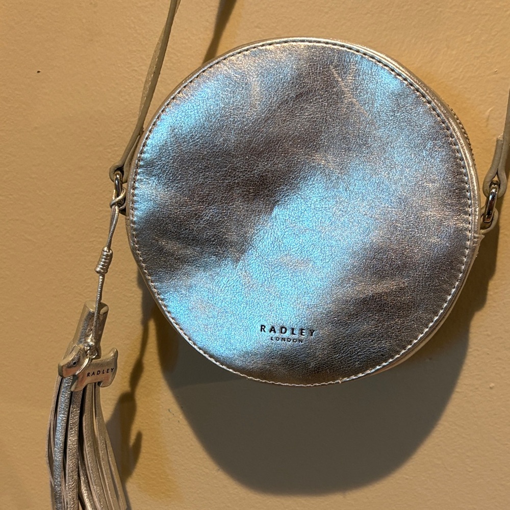 Radley London Metallic Silver Crossbody Bag
